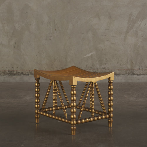 GOLD TRIMMED THEBES STOOL c1910